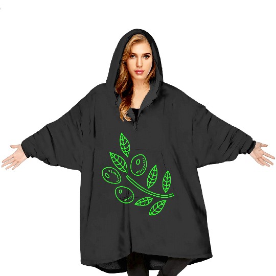 Olive branch Blanket Hoodies