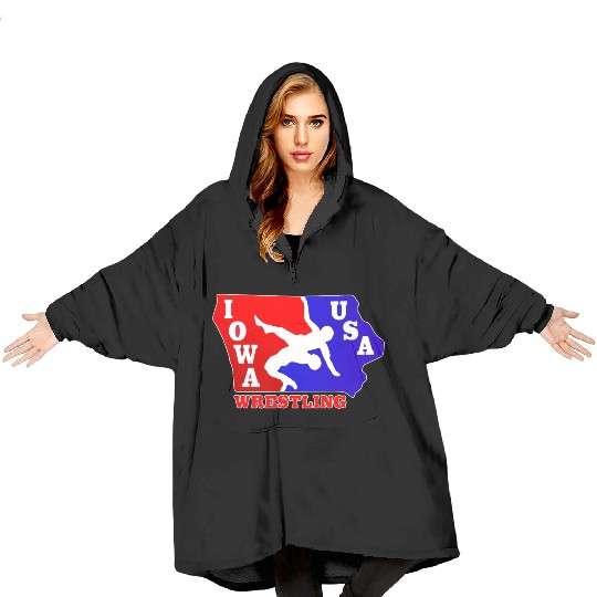 Iowa Team USA Wrestling Blanket Hoodies
