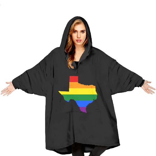 Texas Gay Pride Rainbow Flag LGBT Blanket Hoodies