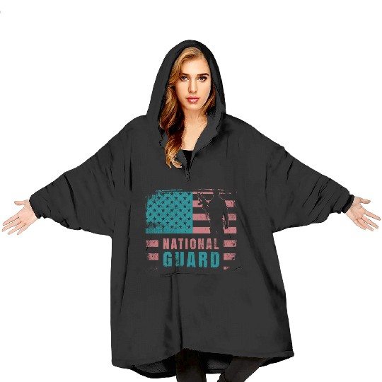 National Guard Veteran Blanket Hoodies
