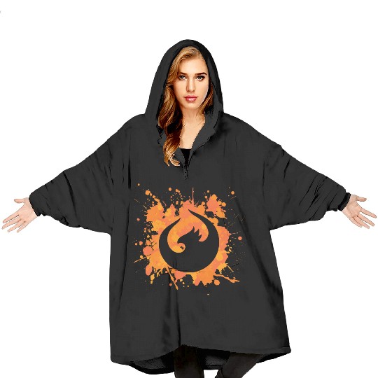 UI5 Phoenix Splash Orange Blanket Hoodies