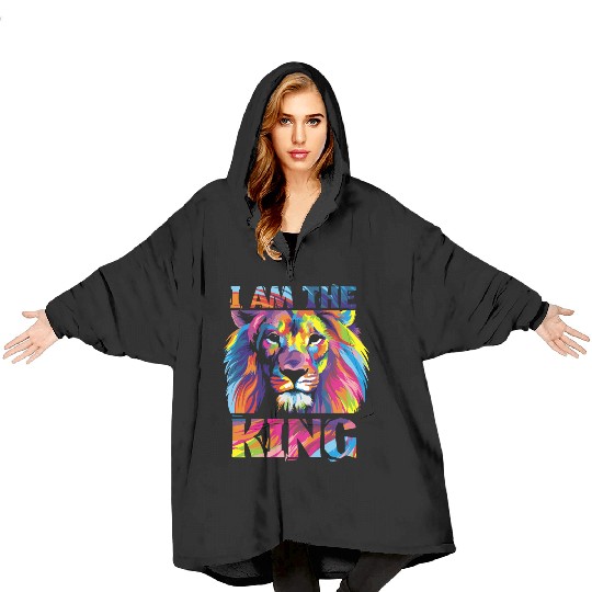 I Am The King - Lion - Total Basics Blanket Hoodies