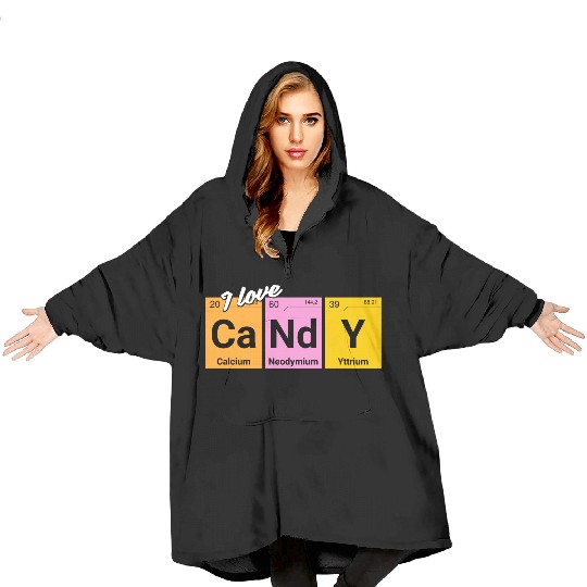 Candy love periodic table of elements Blanket Hoodies
