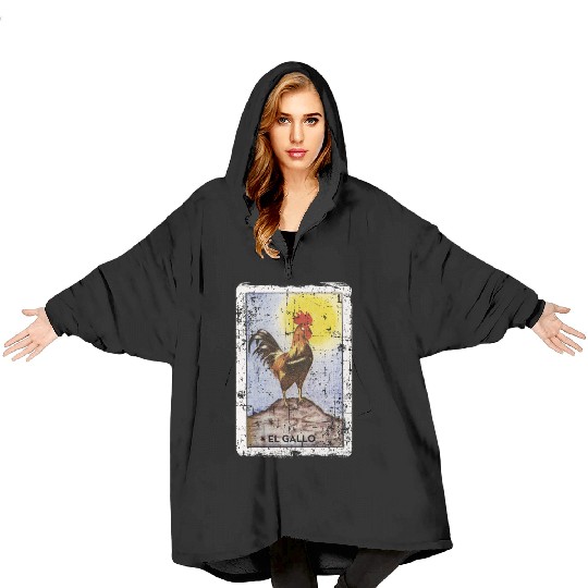 El Gallo Mexican Loteria Bingo Card Blanket Hoodies