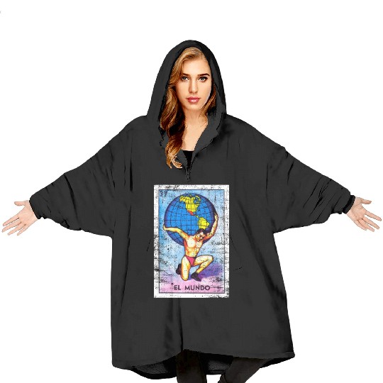 El Mundo Mexican Loteria Bingo Card Blanket Hoodies