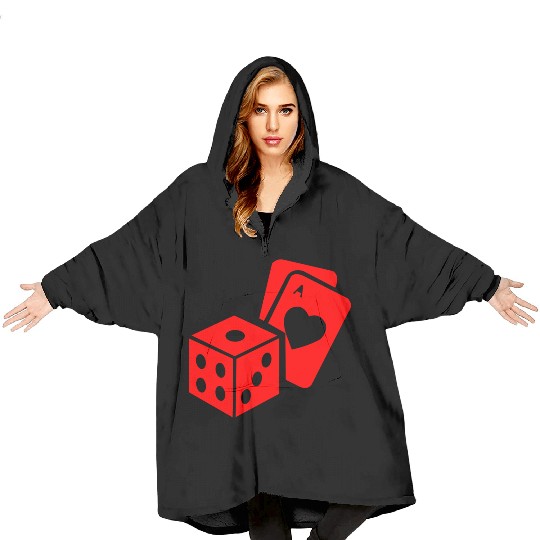 dice and card games Blanket Hoodies