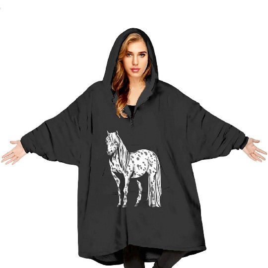 Appaloosa Horse Riding Present gift Pony Girl Blanket Hoodies