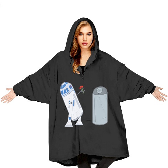 Confused R2D2 Blanket Hoodies
