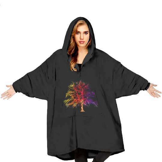 Fantasy tree gradient chakra forest peace Blanket Hoodies