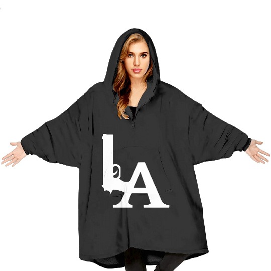 LA Dodgers Gun Los Angeles Hollywood California Blanket Hoodies
