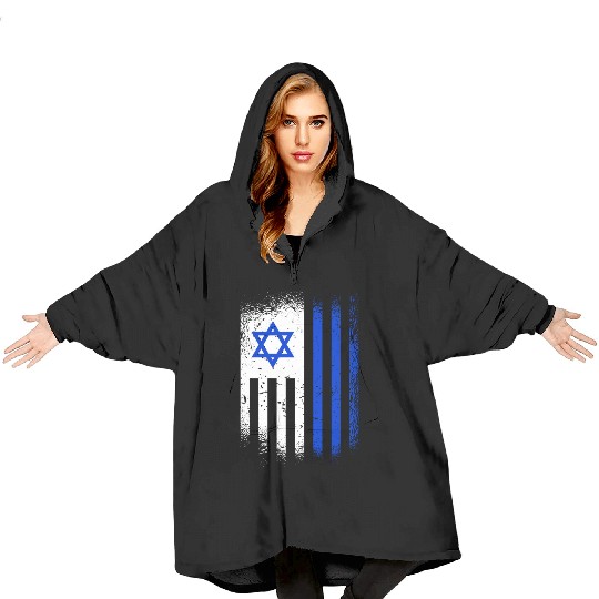 Israel Flags Design / Jerusalem Haifa Tel-Aviv Blanket Hoodies