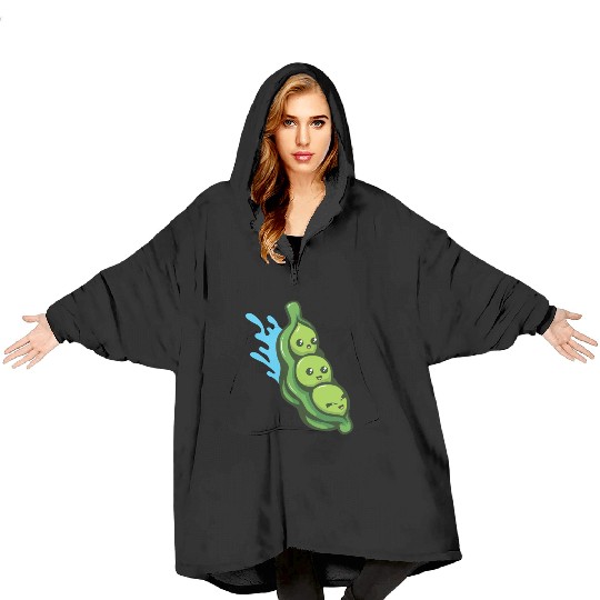 Peas Surfing Blanket Hoodies