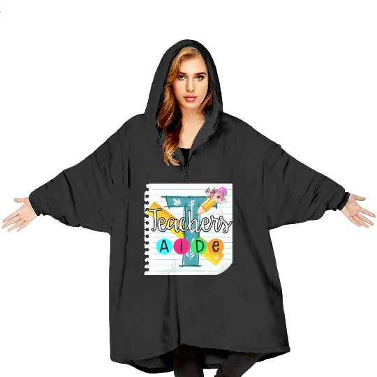 Teacher's Aide Blanket Hoodies Teacher Assistant Gift