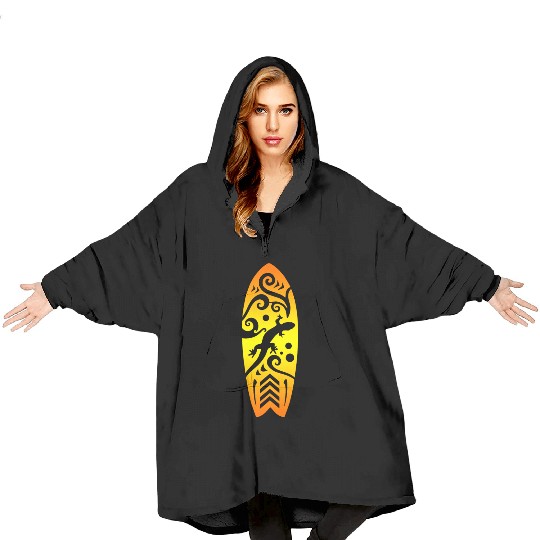 Maori Lizard Surfboard T Tattoo Gift Idea Blanket Hoodies