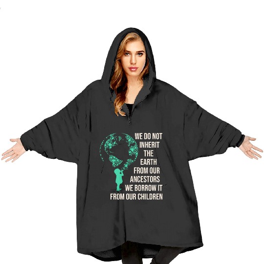 Save Earth For Our Children Blanket Hoodies