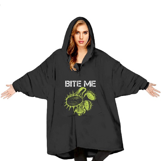 Carnivorous Plant Venus Fly Trap Lover Bite Me Blanket Hoodies
