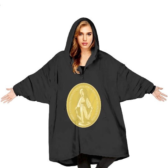 Miraculous medal of virgin mary catholic christian Blanket Hoodies
