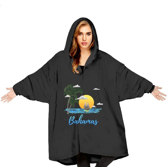 Bahamas Vacation Sailing Blanket Hoodies