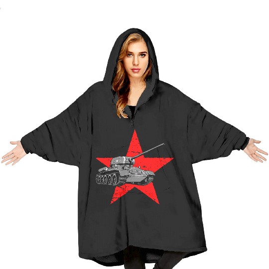 T-34-85 Soviet medium tank Blanket Hoodies
