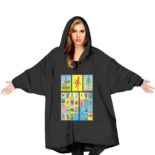 Loteria Mexican Blanket Hoodies