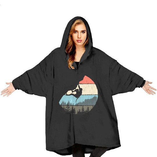 Vintage Style Rock Climbing Retro Bouldering Blanket Hoodies