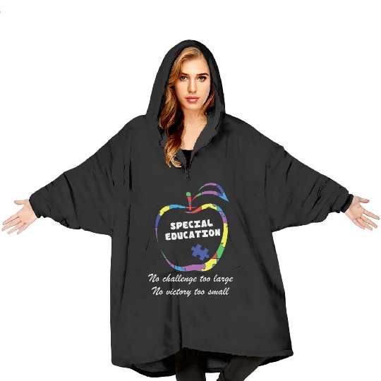 Autism Special Education Teacher Blanket Hoodies