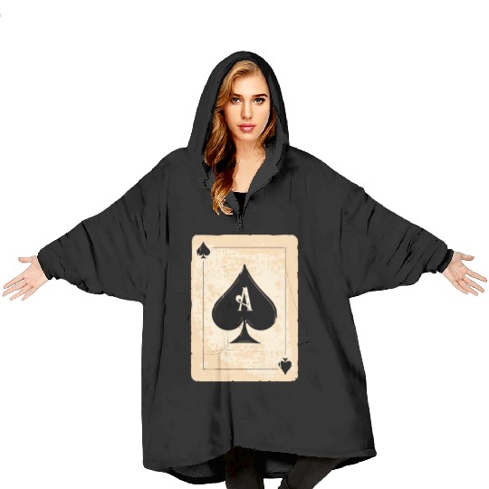 Ace of spades Blanket Hoodies