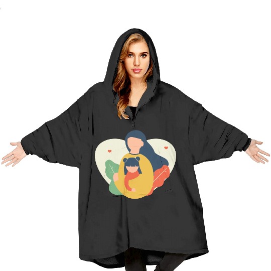 I Love You, Mama & Baby Blanket Hoodies, Mommy and Me Blanket Hoodies