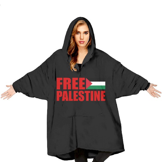 Free palestine Blanket Hoodies