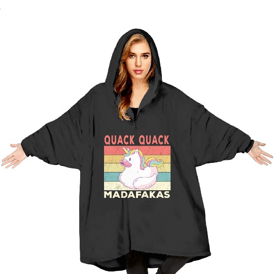 Funny Duck Sayings Ducks Quack Quack Madafakas Blanket Hoodies