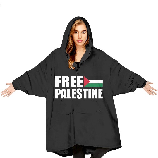 Free palestine Blanket Hoodies