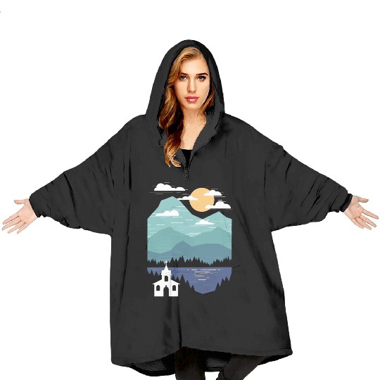 Church On The Water Blanket Hoodies