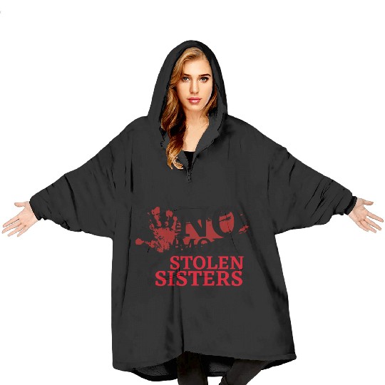 No MS Sisters/MMIW Girl Native American Blanket Hoodies