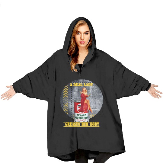 A real lady, texaco Blanket Hoodies