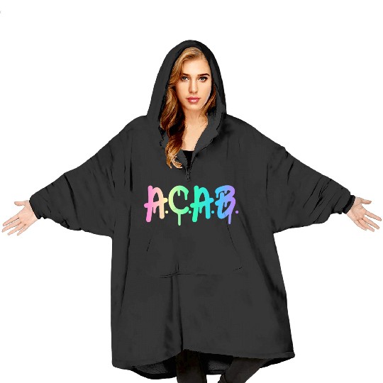 ACAB Rainbow Drip Blanket Hoodies
