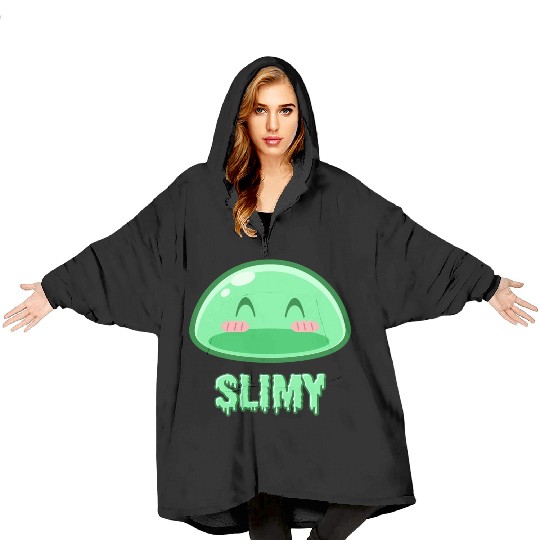Cute Green Dungeon Slime Monster Weird Anime Blanket Hoodies