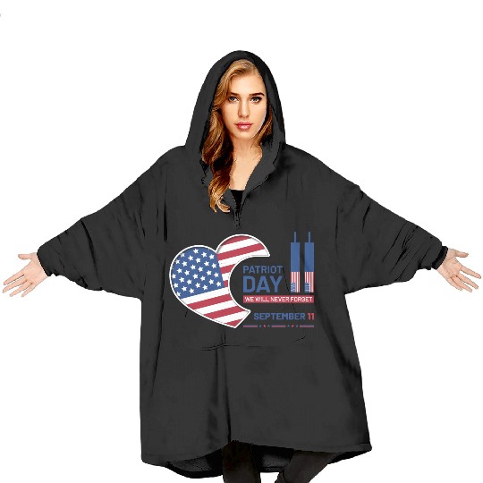 Patriot Day 9 11 USA Blanket Hoodies