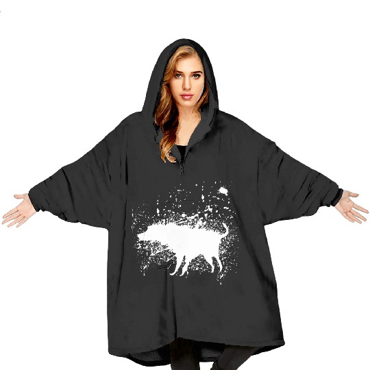 Banksy Splash Dog Blanket Hoodies