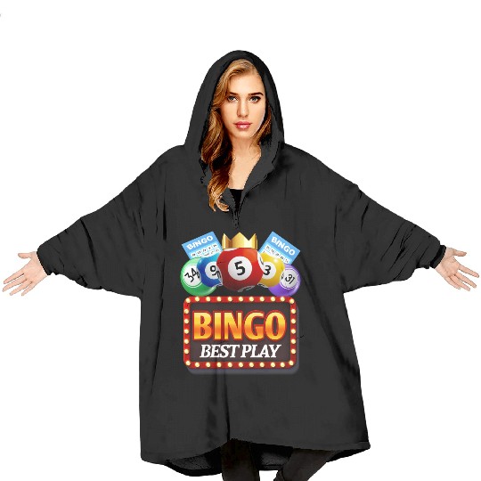 Bingo Best Play Quotes Bingo Slogan Blanket Hoodies