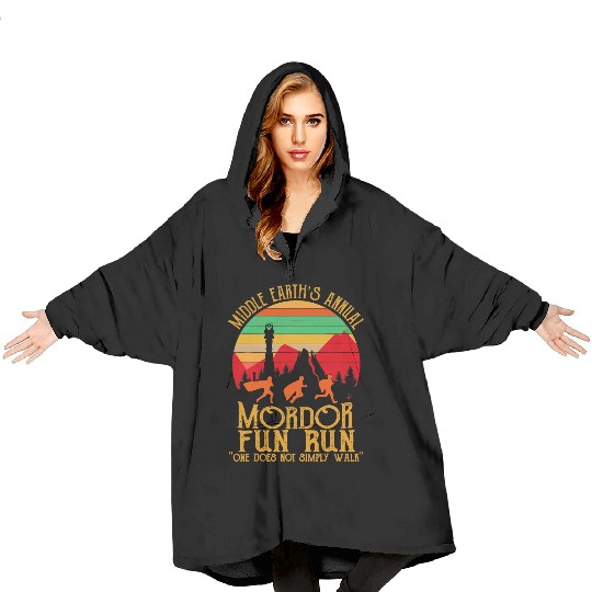 Mordor Fun Run One läuft nicht einfach Vintage Blanket Hoodies