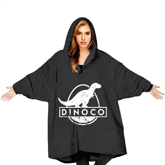 Dinoco White Distressed Blanket Hoodies