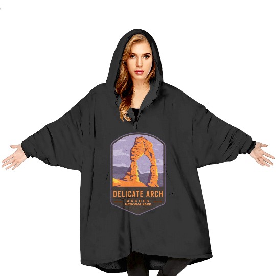 Delicate Arch Arches National Park Blanket Hoodies