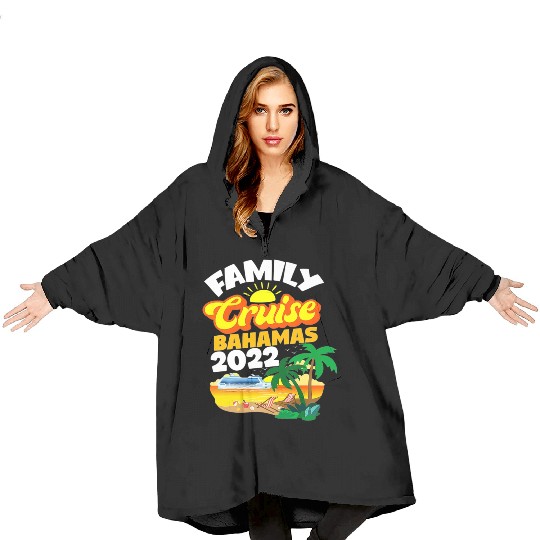 Family Cruise Bahamas Men Women Boys Girls Sailing Blanket Hoodies