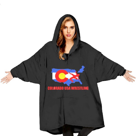 Team USA Wrestling Colorado Division Blanket Hoodies