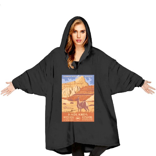 Badlands National Park WPA Blanket Hoodies