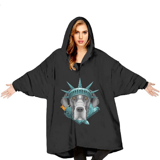 Statue Of Liberty Great Dane 4th Of July Dog USA A Blanket Hoodies