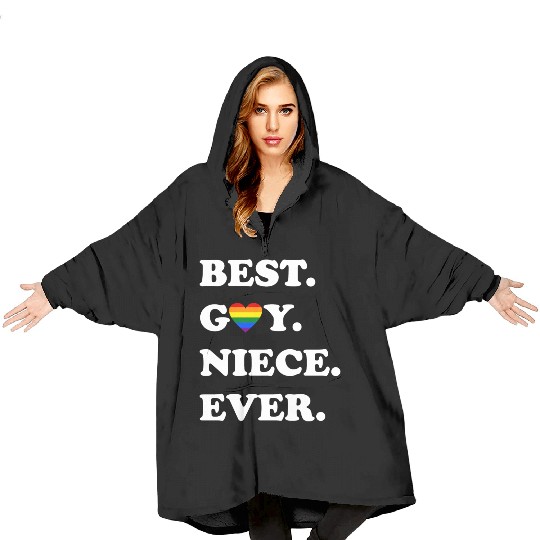 Best Gay Niece Ever Blanket Hoodies LGBTQ Gay Pride