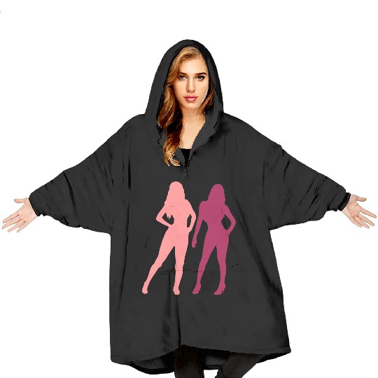 Sexy 2 women Blanket Hoodies