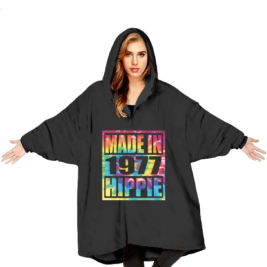 Hippie Birthday 1977 Blanket Hoodies