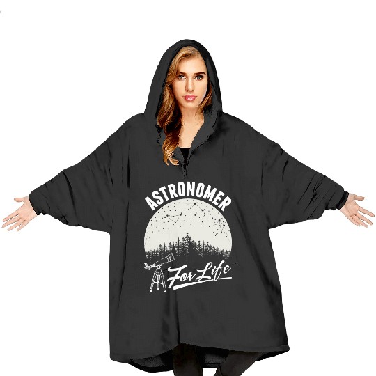 Telescope Stars Galaxy Astronomy Lover Blanket Hoodies
